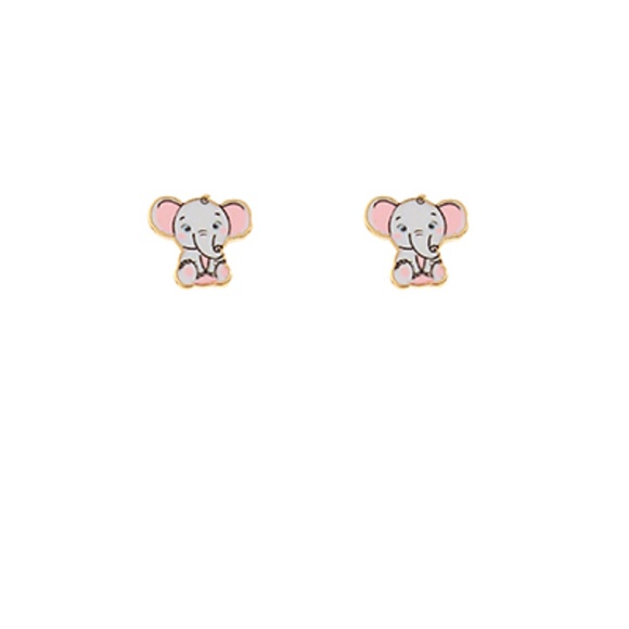 Elephant Epoxy Stud Earrings - Picture 1 of 1